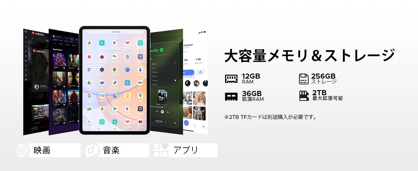 大容量メモリ & ストレージ