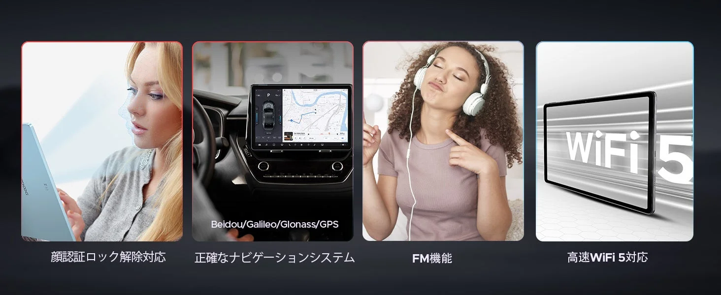 顔認証、GPS、Wi-Fi 5の機能