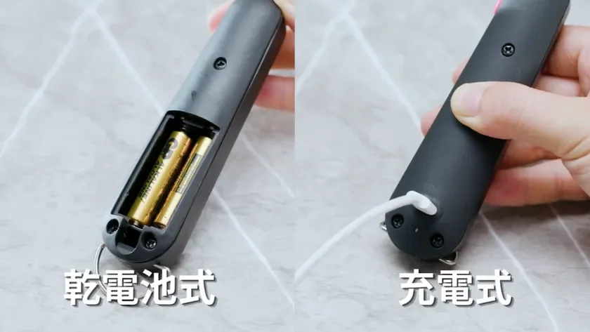 乾電池と充電式の比較