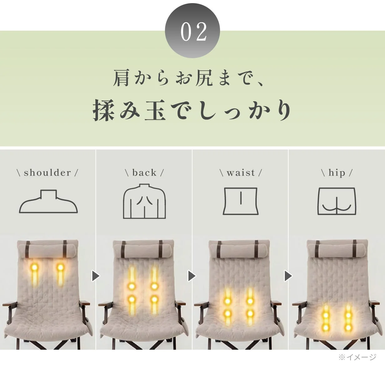 マッサージチェアのもみ玉