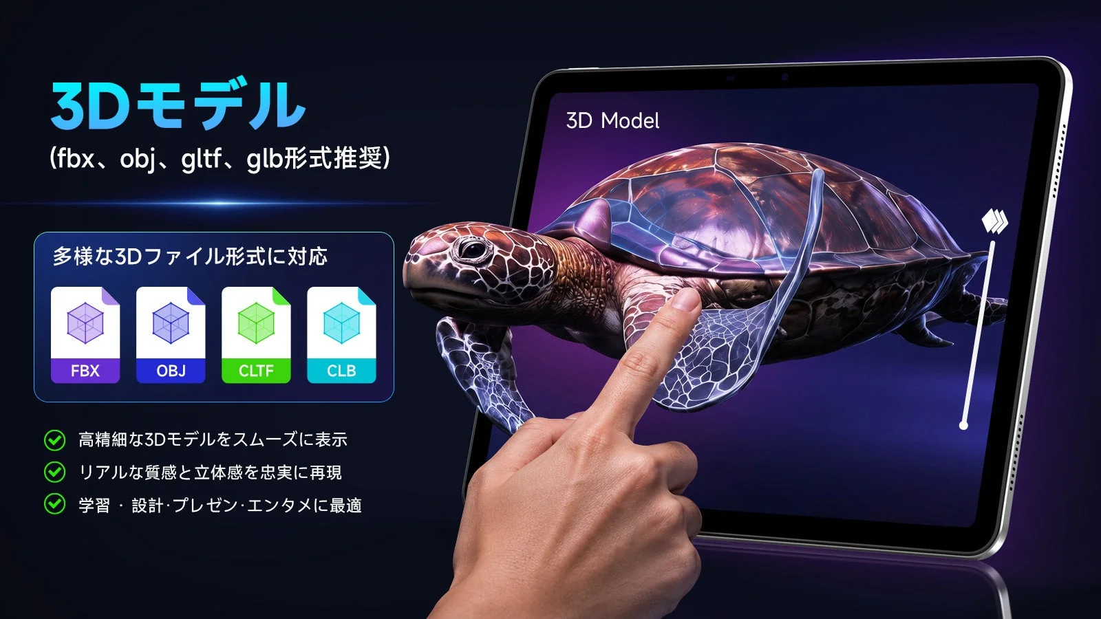 多様な3Dファイル形式