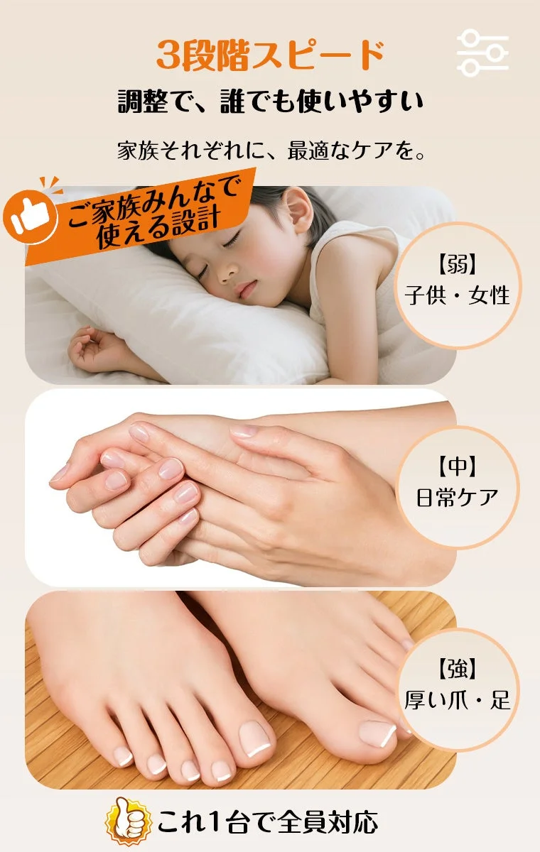 3段階スピード調整