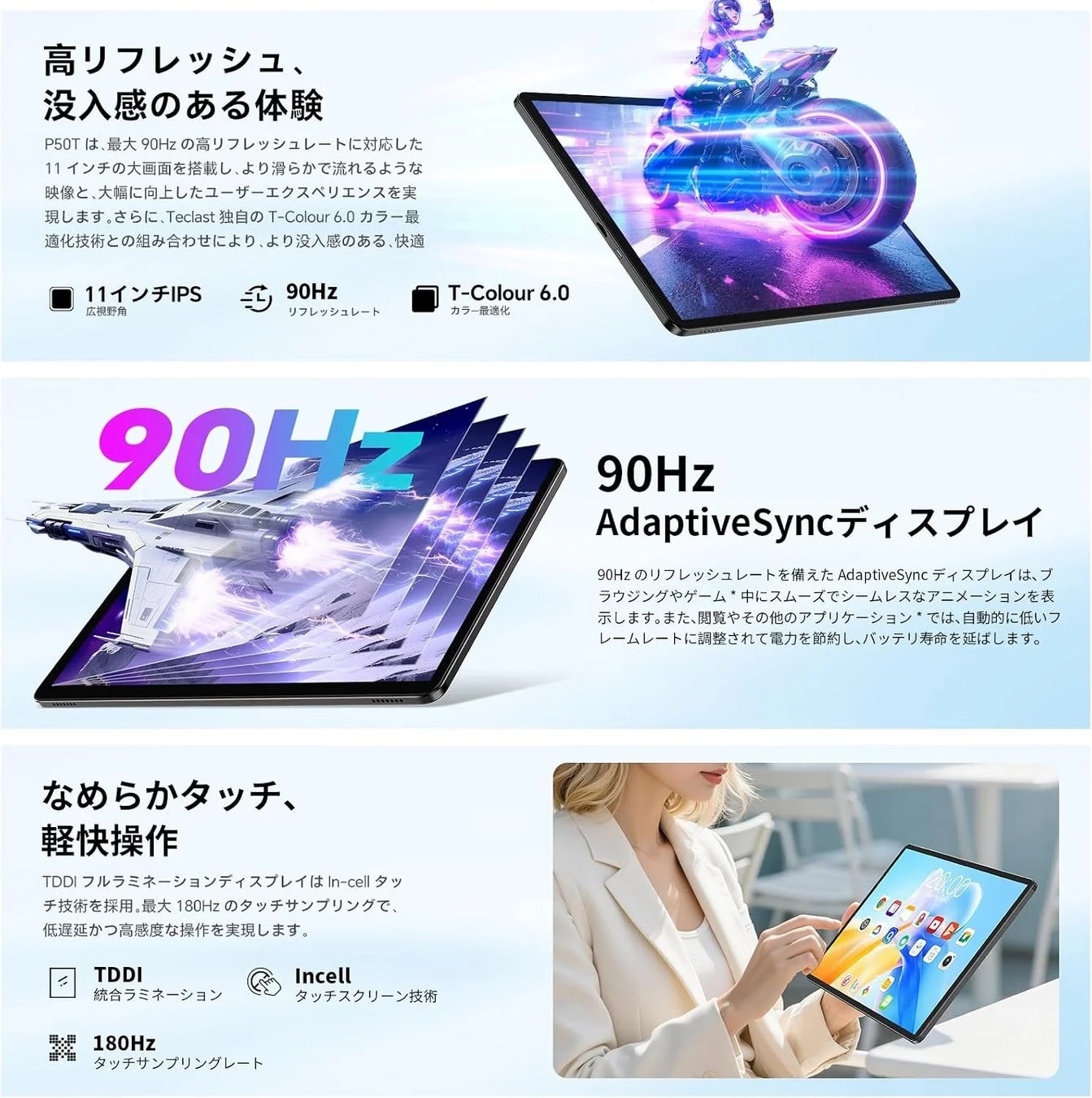 高リフレッシュレートディスプレイ