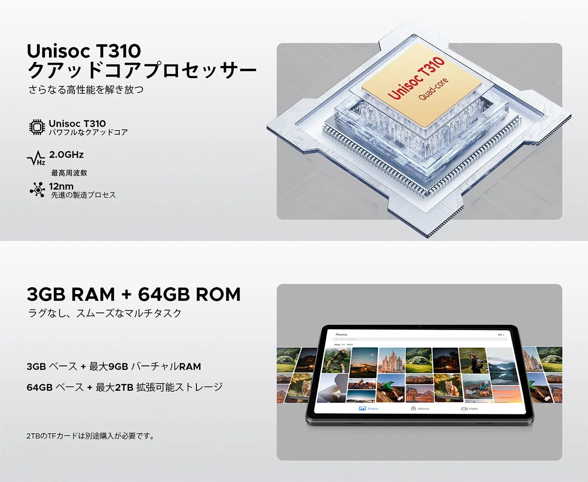 Unisoc T310 クアッドコアプロセッサー