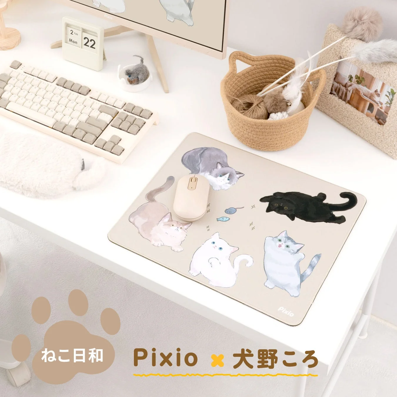 ねこ日和 マウスパッド デスク周り