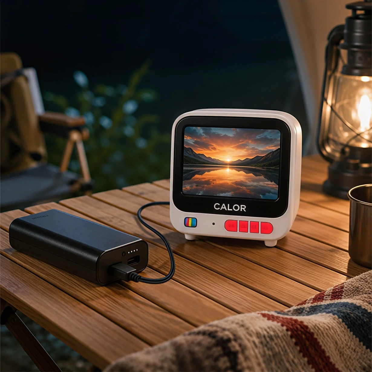 モバイルバッテリーで給電するCaloR C1