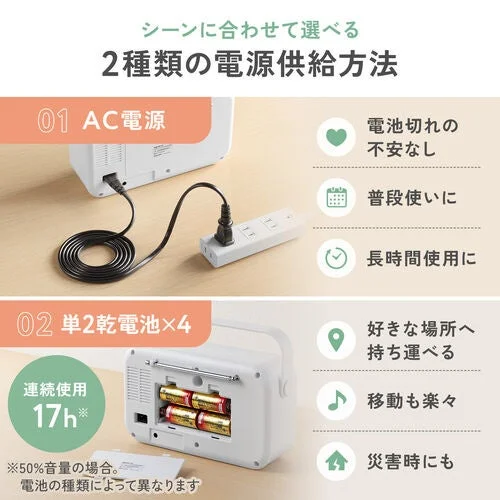2種類の電源供給方法