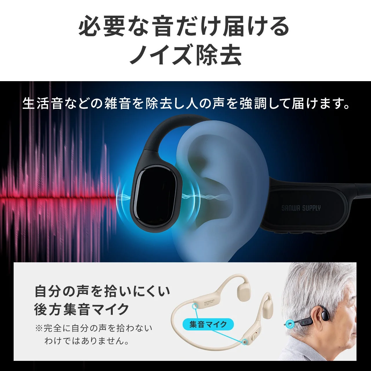 必要な音だけ届けるノイズ除去