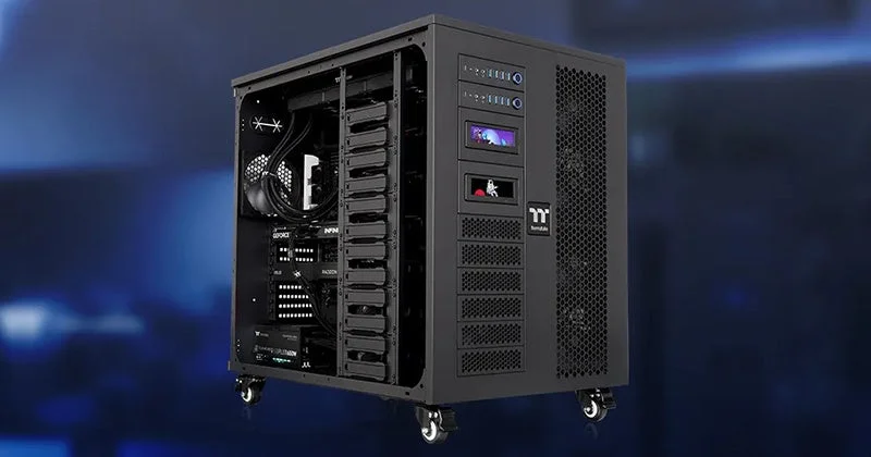 内部構造が見えるThermaltakeの大型PCケース