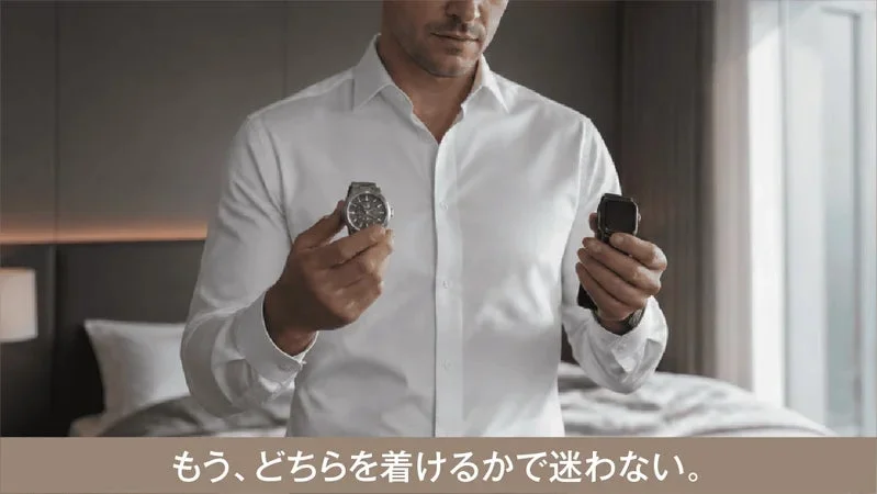 もう、どちらを付けるかで迷わない。