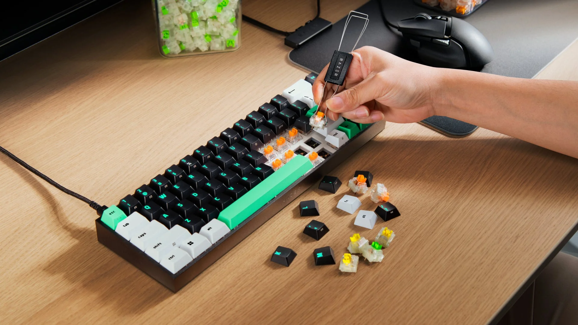 Razerキーボードのキーキャップ交換