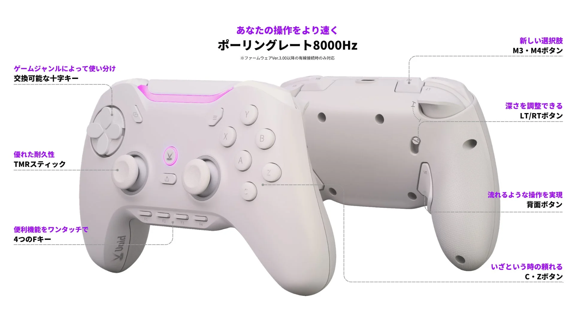 高性能ゲームコントローラーの機能紹介
