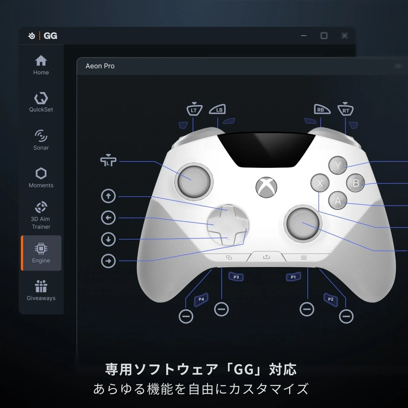 ゲームコントローラーとGGソフトウェアインターフェース
