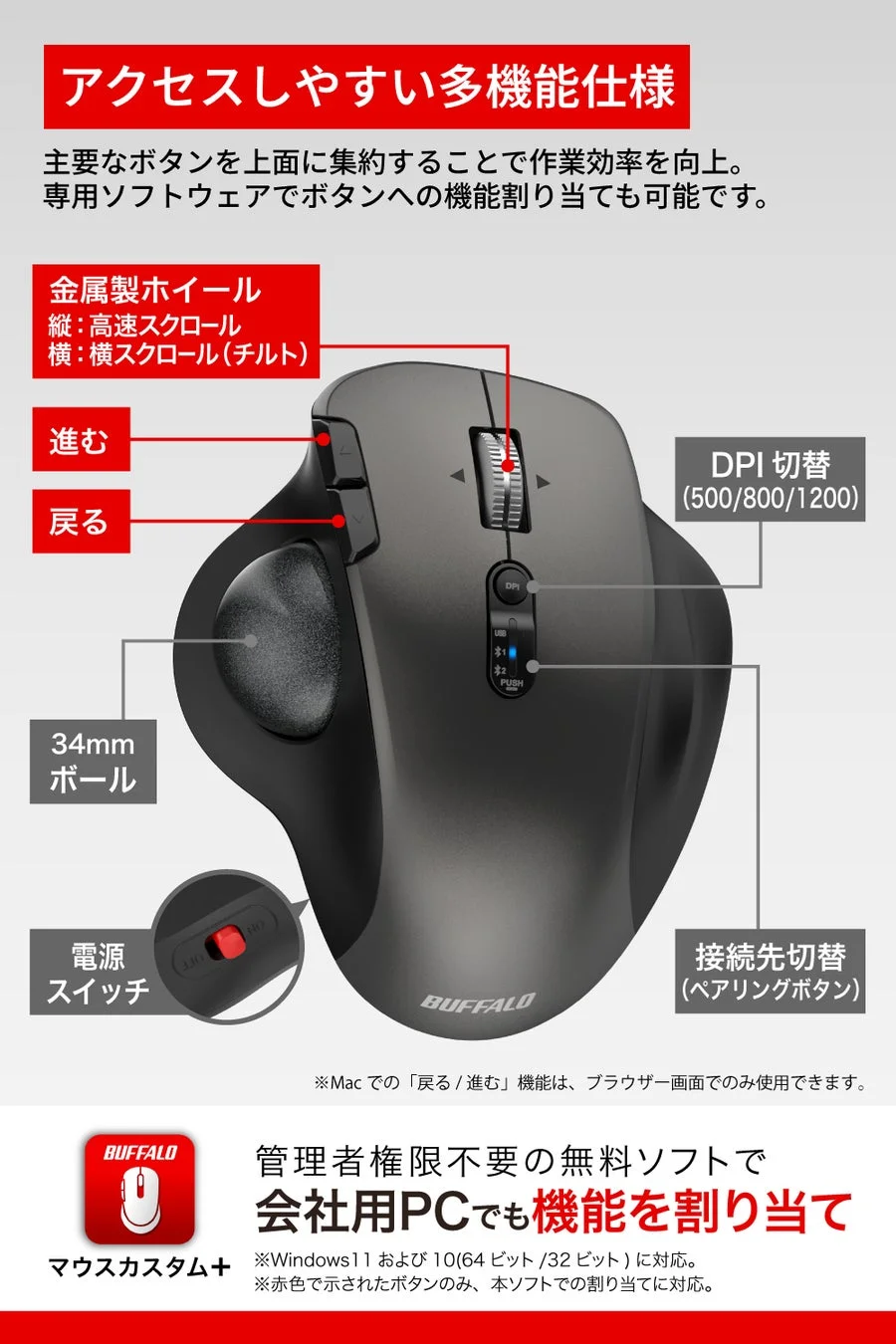 アクセスしやすい多機能仕様