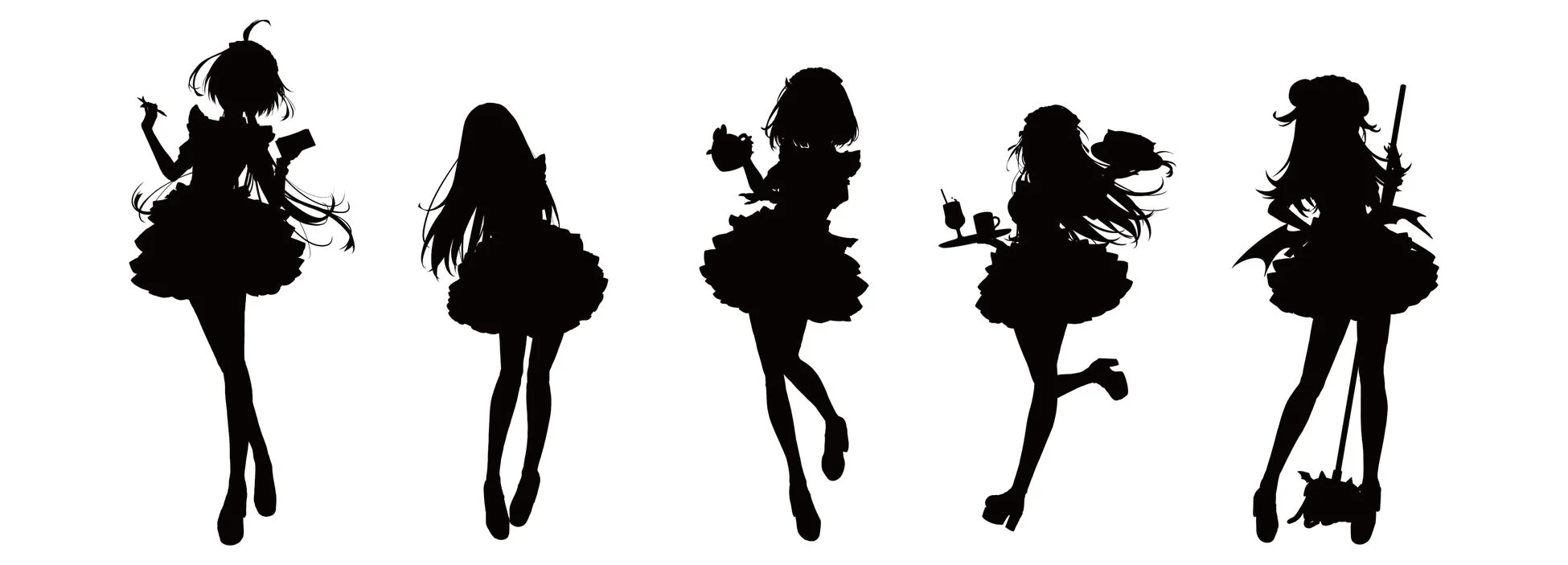 VTuberグループのシルエット